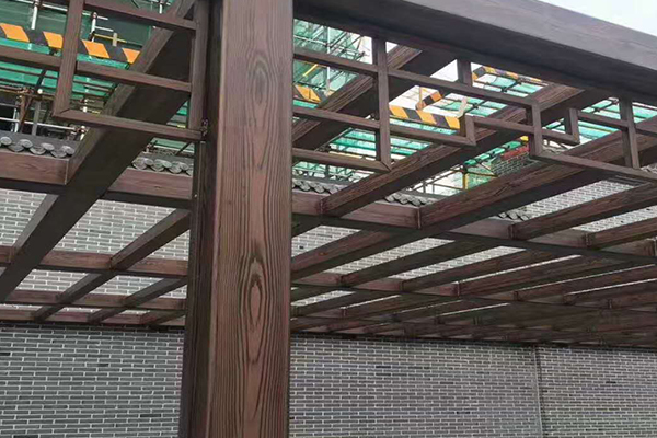 阜阳车库入口不锈钢仿木纹漆施工